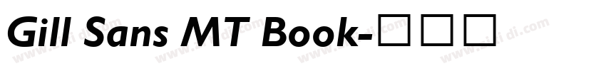 Gill Sans MT Book字体转换